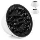Universal Hair Diffuser Adaptable for Blow Dryers with D-1.5-Inch to 3.15-Inch Folded Hair Blow Dryer for Curly Hairs and Natural Wavy Hai(COLOR:white)