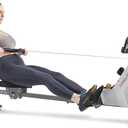 Sunny Health & Fitness Magnetic Rowing Machine for Home Exercise, Quiet & Smooth Rower with Compact Storage and Optional Free SunnyFit App Connectivity