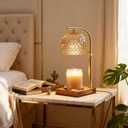 Mocalido Candle Warmer Lamp with Timer, Dimmable Electric Candle Warmer Adjustable Height, Top Candle Melter Warming Lamp for Scented Jar Candles, Amber