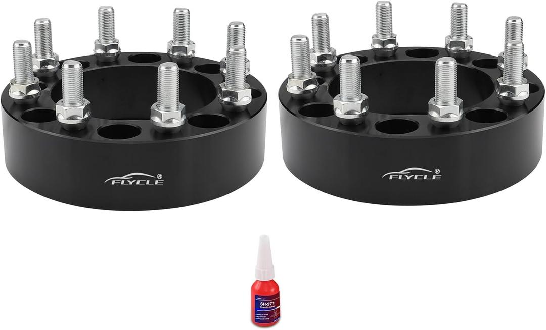 8x6.5 Wheel Spacers for 2013-2026 Ram 2500, 2012-2018 Ram 3500, 2 inch 8x165.1mm 8 Lug Forged Wheel Spacer for Silverado Sierra Suburban Avalanche Express Savana 14x1.5 Studs with 126.15mm Bore