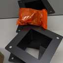 4 Pcs 4x4 Post Base Bracket Anchor Base, Inner Size 3.5"x3.5" Thick Deck Post Brackets Black Powder Coated Heavy Fence Post for Wood Fence, Deck, Pergola and Mailbox Support Brackets