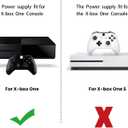 Power Supply Brick for Xbox One, Xbox Power Supply Brick Cord AC Adapter Power Supply Charger Replacement for X Box One, NPUT: AC 100-240V ~ 4.91A 47-63Hz, OUTPUT: DC 220W 12V--17.9A, 5Vsb--1A