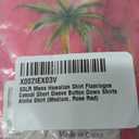 SSLR Pack Hawaiian Shirt for Men Flamingo Short Sleeve Casual Button Down Shirts Summer Beach Shirt (Medium, Rose Red)