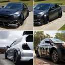 4PCS Universal Fender Flares 800mm Flexible Wide Body Kit Wheel Arches Durable PU Wheel Arch Protector