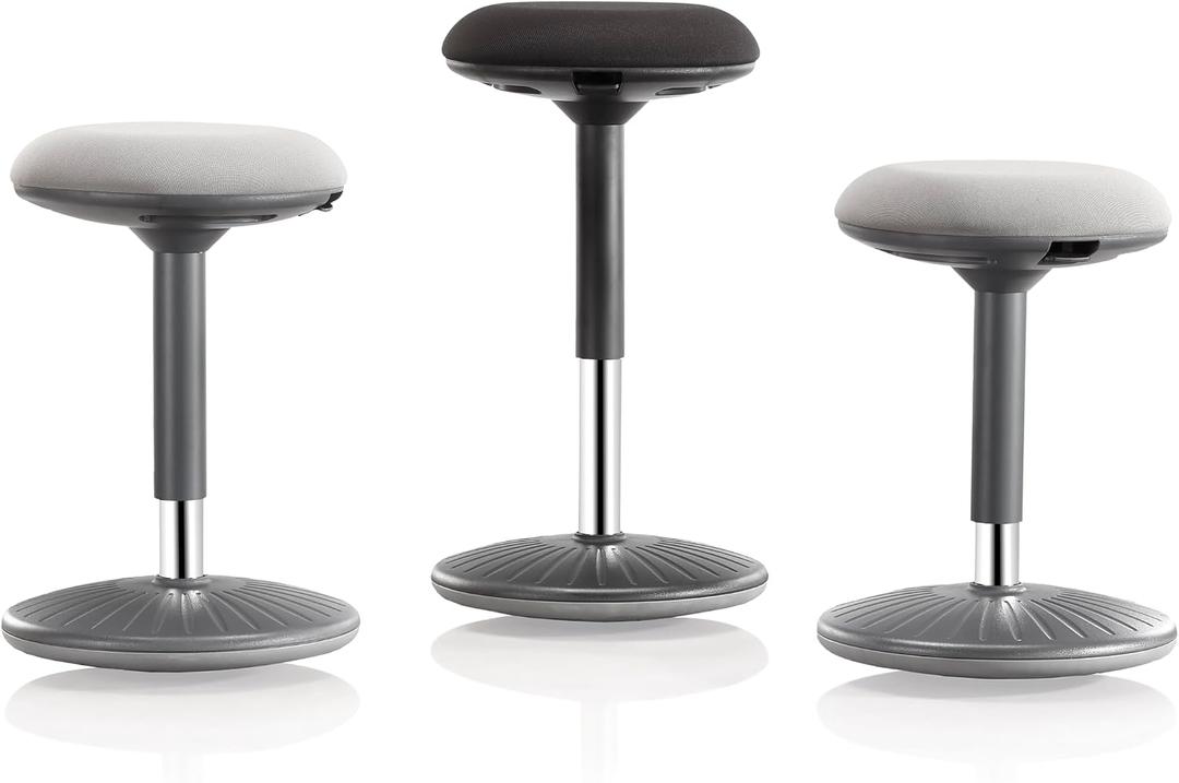 Standing Desk Balance Wobble Stools, Height Adjustable 22-32 Inch for Office and Classroom, Anti-Fatigue Standing Chairs, Ergonomic Stools with Anti-Slip Round Bottom, Black