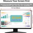 Computer Privacy Screen Protector for 20, 20.2, 21.5, 21.6, 22 Inches - 16:9 / 16:10 Aspect Ratio Monitor Anti Blue Light Widescreen Filter Hanging Type Easy Installation Shield for Desktop Computer
