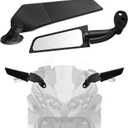 Motorcycle Rear View Mirrors, Wide Angle Windshield Side Mirrors for Ninja 300/400/650/1000/H2, Compatible with Honda, Kawasaki, Suzuki, Yamaha Motorcycles