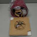 KDG Cordless Portables Table Lamp Set of 2, LED Fabric Shade Small Desk Lamps, 5000mAh Battery Powered Lighting, 2700K Stepless Dimmable Light for Living Room, Dining Room, Bedroom (Bronze+Red)