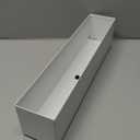 Modern 16" White Steel Trough Planter - Suitable for Indoor Use