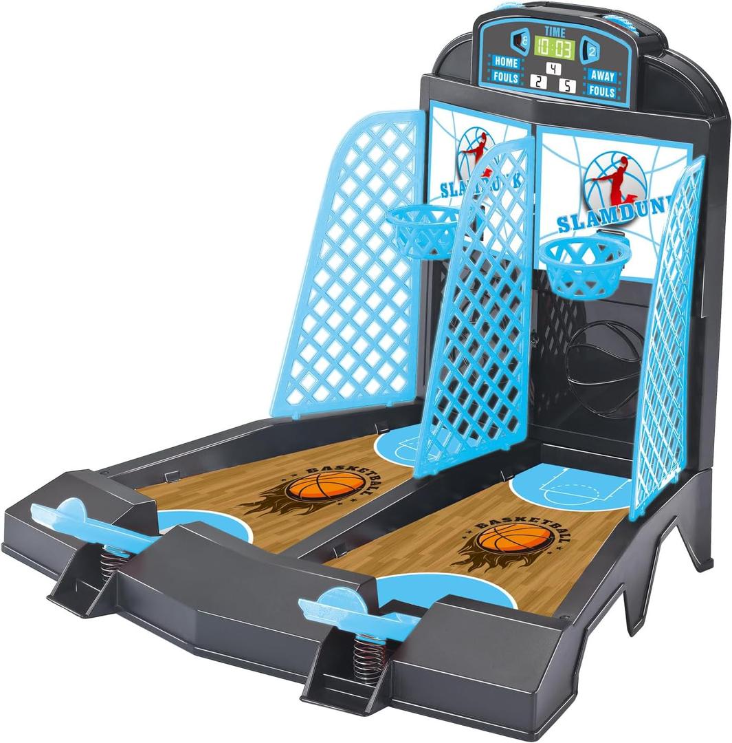 Table Top Games, Glow in The Dark Mini Basketball Game - Desktop Games for KidsDesk Toys for Office for Adults - Basketball Gifts for Boys 3 4 5 6 7 8 9 10 11 12