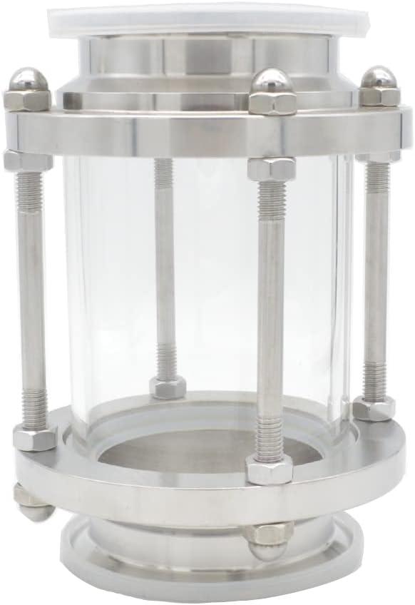 Flow Sight Pipe Glass Diopter 3 Inch Ferrule Tri Clamp SUS304 (Flow Pipe OD 76MM) Flow Sight Pipe Glass Diopter 3 Inch Ferrule Tri Clamp SUS304 (Flow Pipe OD 76MM)