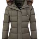 TYBBNY Women's Winter Coat Waterproof Long Puffer Jacket with Detachable Hood-Thermal Insulated Parka, Fleece Lined for Extreme Cold, Daily Commute & Outdoor