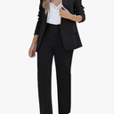 luvamia Women's Two Piece Sets Pants Suits Dressy Business Casual Outfits Professional Blazer Pantsuits Set Work Office, XL