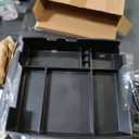 Muslogy Center Console Organizer For 2023-2025 Ford F250 F350 F450 Super Duty Accessories Custom Fit Storage Box Divider(Fit with OEM Tray), Fits Seats Only, Not for Work Surface Console(Black)