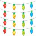 Big Christmas Light Bulb Foil Balloons Giant Mylar Balloon for Xmas Birthday Party Decorations Supplies Red Yellow Green Blue 16 Pcs