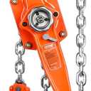 VEVOR Manual Lever Chain Hoist, 3 Ton 6600 lbs Capacity 20 FT Come Along, G80 Galvanized Carbon Steel with Weston Double-Pawl Brake, Auto Chain Leading & 360 Rotation Hook, for Garage Factory Dock