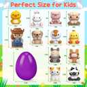 12pack Prefilled Easter Eggs with Finger Puppets, Easter Basket Stuffers with Toys inside for Easter Egg Hunt, Easter Party Favors Supplies, Classroom Prizes Reward, Easter Gifts for kids toddlers