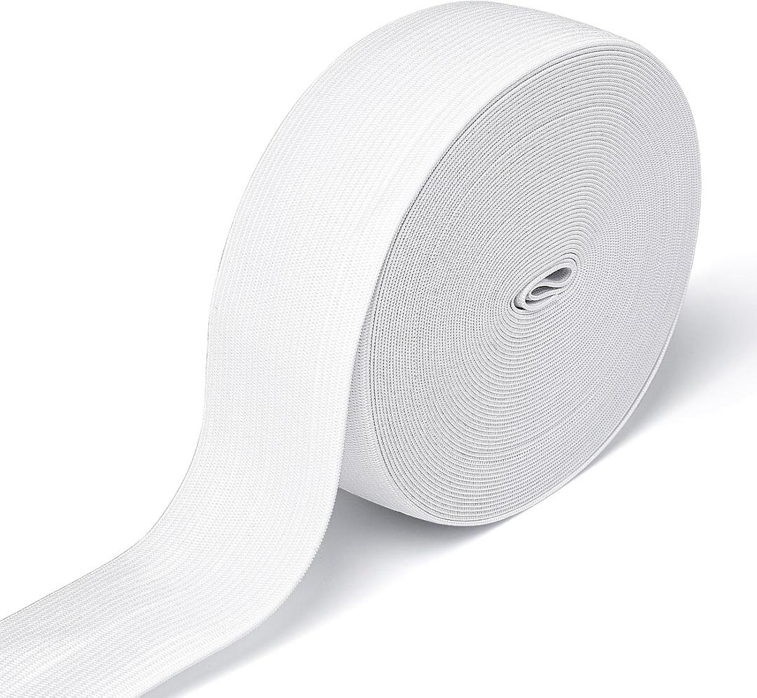 Elastic Band for Sewing, 1.5 Inch x 12 Yard High Elasticity Sewing Elastic Bands for Waistbands Pants Clothes and Crafts DIY, White