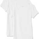 Amazon Essentials Women's Slim-Fit Cap-Sleeve Scoop Neck T-Shirt, Pack of 2 (X-Large)