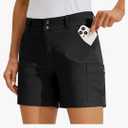 Willit Women's Golf Cargo Shorts Quick Dry Hiking Athletic Casual Summer Shorts with Pockets 5". M