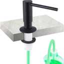 SAMODRA Kitchen Sink Soap Dispenser, Brass Pump Black Matte Built in Design with 39 Extension Tube Directly to Soap Bottle, No More Messy Refills, (No Bottle)
