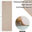 HAHE Yoga Mat Thick (8MM,1/3"), Eco-Friendly POE Non Slip Yoga Mat, High Rebound & Shock Absorption, Anti-Tear & Sweat-Resistant for Yoga, Fitness, Home, Workouts, Large Pilates Mats 72"x24" with Carrying Strap