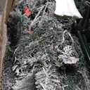 6FT Pre-lit Snow Flocked Christmas Tree Spruce with Remote Control, 350 Warm White Multi-Color Lights, Artificial Hinged/Feel Real/Realistic for Home, Holiday Decoration Dual Color LED