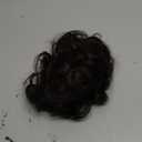 RUWISS Large Messy Bun Hair Piece with Claw Clip Human Hair Bun Wavy Curly Chignon Hair Bun Extensions Tousled Updo Hair Pieces for Women Claw Clip Ponytail Hair Scrunchies for Women, Brown Black (45g)
