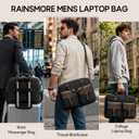 RAINSMORE Messenger Bag for Men 15.6 Inch Laptop Bag Canvas Briefcase for Work College