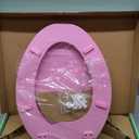 Toilet Seat, Slow Close, Soft Touch, Ultra-Smooth Matte Finish (No Orange-Peel Texture), Premium Moulded Wood, Quick Release, PIKLiDS (Pink, Elongated)
