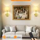 OUTON Rechargeable Wall Sconce Set of 2 with 8000mAh Removable Battery, Power Indicator, Remote & Touch Control, 3 Color Temperatures, Dimmable Wall Light for Bedroom, Hallway, Living Room, Gold