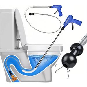 Toilet Snake Drainage Blockage Remover - Flexible Gripper to Retrieve Lost Items & Clean Minor Blockages - Quick Fix for Drain ProblemsAn Economical Solution for Every DIY Plumber