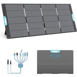 400W Portable Solar Panel for Power Station, 23.5% High Efficiency ETFE Foldable Solar Panels Charger, Fast Installation with Kickstands, IP67 Waterproof for RV, Outdoor Camping, Off Grid Blackouts