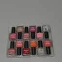 OpenLive 12Pcs Rose Nail Polish Set with Base and Top Coat Burgundy Dark Wine Cherry Red Hot Pink Fingernail Polish Kit Air Quick Dry Regular Finger Nail Polish Pack for Women Gift Holiday 5ML