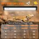 T5 UVB Reptile Light Fixture Combo Kit 24W: 10.0 UVB Light for Reptiles Terrarium Hood Comes with Ho UVB Lamp, 22'' Linear UVB Light Bar for Desert Bearded Dragon,Turtle,Gecko - UV Sensor Test Card