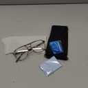 FEISEDY Blue Light Blocking Glasses Fake Nerd Clear Square Computer Lightweight Pilot Glasses Frame Oversized B2866 (Pink Leopard Frame)