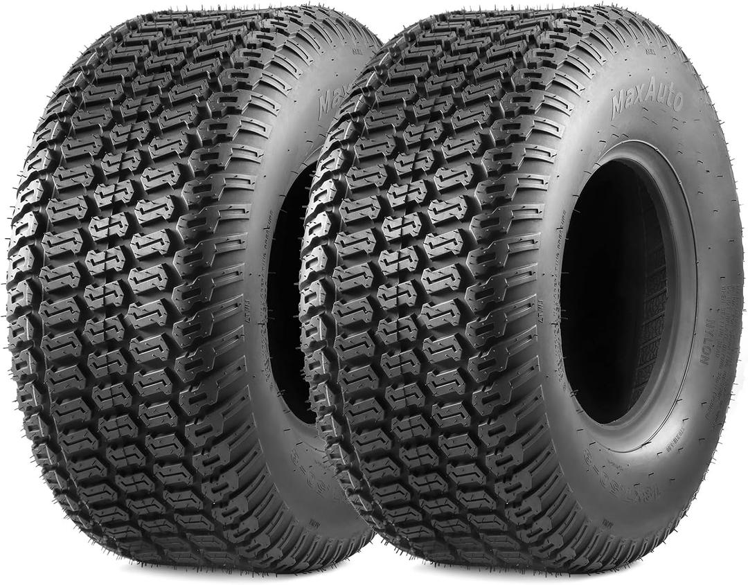 MaxAuto 18X7.50-8 18x7.5x8 Turf Saver Lawn Mower Tire 4PR, Set of 2
