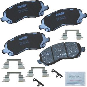 Bendix Priority1 CFC866 Ceramic Front Brake Pads for Select Models Chrysler 200,Cirrus,Sebring,Dodge Avenger,Caliber,Stratus,Jeep Compass,Patriot,Mitsubishi ASX,Eclipse,Galant,Lancer,Outlander