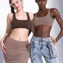 Werkiss Bralettes for Women Natural Lift Wireless Bras No Underwire Light Support Sports Bra (Beige, XS)