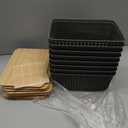 Stackable Storage Basket: Plastic Baskets Bins, Baskets for Organizing, Pantry Decorative Containers for Closets, Cabinets, Shelves(8 Pack, Grey)