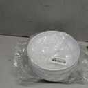 MECCANIXITY Round Plastic Design Bowl 6.5 Inch Flower Arrangement Base for Centerpiece Decorating, White Pack of 4