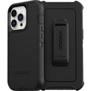 OtterBox iPhone 13 Pro (ONLY) Defender Series Case - Black, Rugged & Durable, with Port Protection, Includes Holster Clip Kickstand