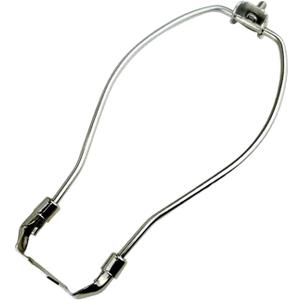 Lamp Harp,10 Inch Lamp Shade Harp Holder Set with Harp, Saddle Base and Finial for Table or Floor Lamps (10 Inch Nickel,Pack of 1)