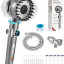 Ion Drops Filtered Shower Head with Handheld, High Pressure Water Flow Showerhead, with Shower Head Filter for Hard Water Boosting, with ON/OFF Switch and Rotatable Head
