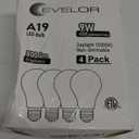 A19 LED Light Bulbs,60 Watt Equivalent Daylight 5000K with E26 Base,Efficient 9W,800 Lumens Non-Dimmable LED Bulbs,15000 Hours, Ideal for Bedroom Living Room, 4-Packs