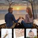 VEVOR Pop Up Sports Tent, 72" x72x76.8 Instant Weather Proof Clear Tent for 4–6 Persons, Portable Foldable Shelter with Removable Floor Mat & Top Cover, for Watching Sports Events, Camping, Fishing