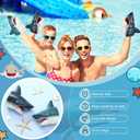 Lewtemi 2 Pack Shark Puppet Hand for Kids Soft Rubber Silicone Hand Puppet Animal Shark Head Cake Topper Role Play Toy for Children Swimming Pool Beach Bathing