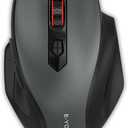 E-YOOSO Bluetooth Mouse, 4000 DPI Dual Mode (BT5.0, 2.4G) Wireless Mouse, Large Ergonomic Optical Computer Mouse, 6 Buttons Big Mice for Laptop, Mac, PC, Chromebook, iPad, Tablet (Gray(BT+2.4G))