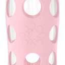 Lifefactory 22-Ounce Glass Water Bottle with Active Flip Cap and Protective Silicone Sleeve, Desert Rose