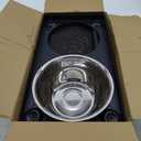 Metal Raised Dog Bowl Stand for Large and Medium Dogs, Stronger Elevated Dog Bowls with Sprill Proof Mat, Pet Food & Water Bowls 10" Tall Dogs Feeder (58OZ-Stainless Steel Pet Bowl, Mat-16x24)